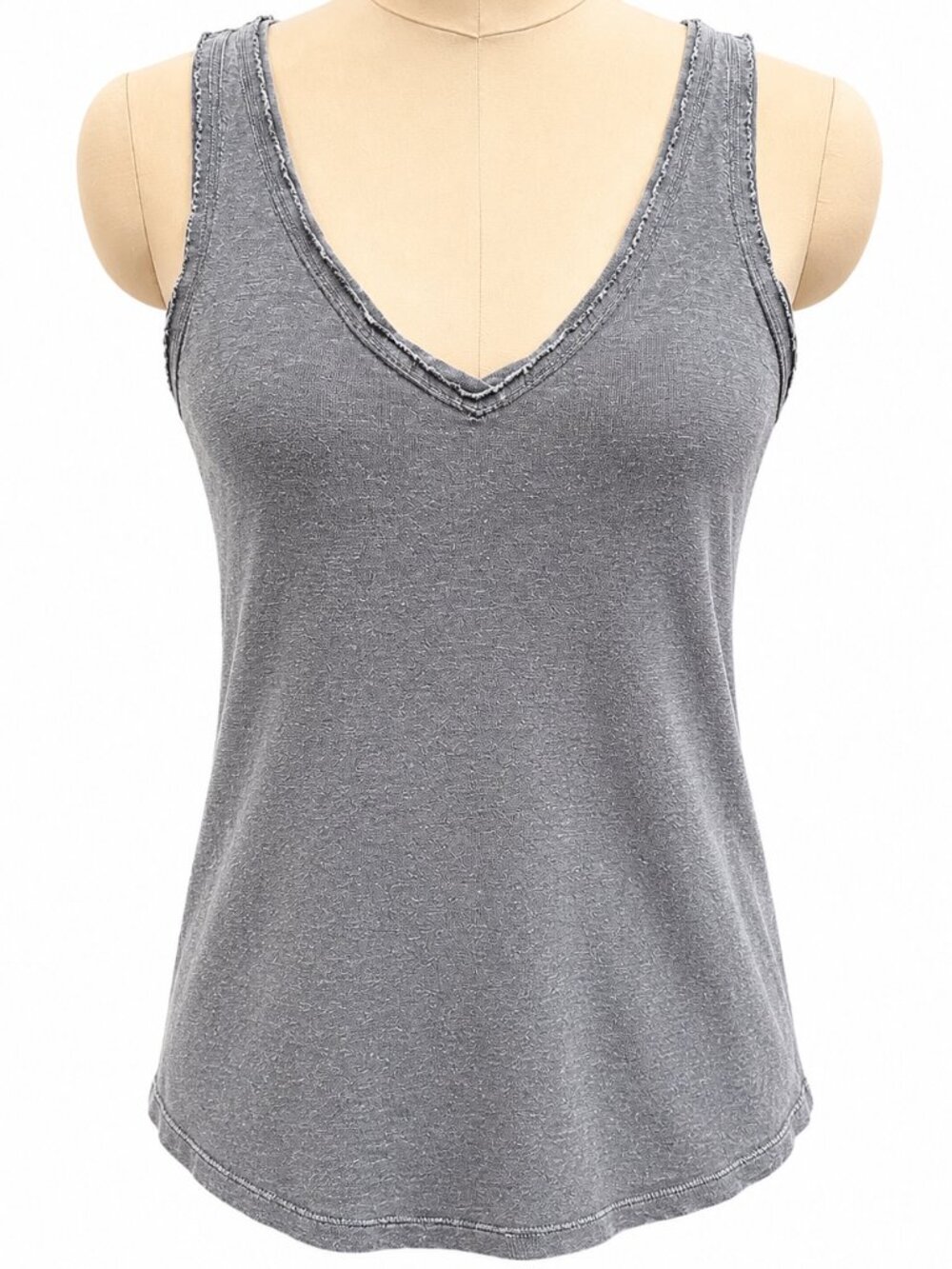 💋 🌟 Wrap London V-Neck Slub Tank | Sleeveless | Distressed | US Small